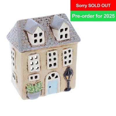 Village Pottery  Brick House GreyTealight Candle Holder