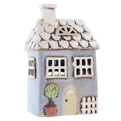 Village Pottery Garden House GreyTealight Candle Holder