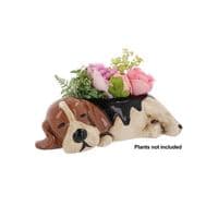 HESTIA Silver Electroplated Tree Design Ceramic Oval Vase - 20cm