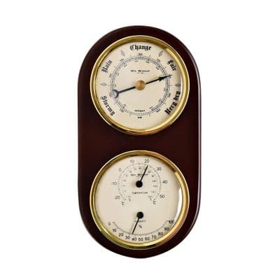 Widdop  Galileo Wooden Thermometer Barometer, Hygrometer