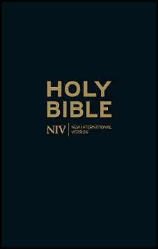NIV Larger Print Black Leather Bible: Personal Size