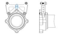 Rear Caliper Brackets for 14