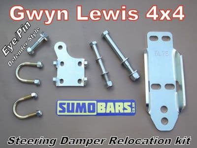 Steering Damper Relocation Kit for Defender type Damper