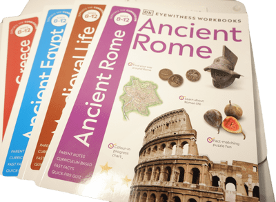 DK Eyewitness Workbooks - Ancient Rome, Medieval Life,  Ancient Egypt and Ancient Greece  Collection