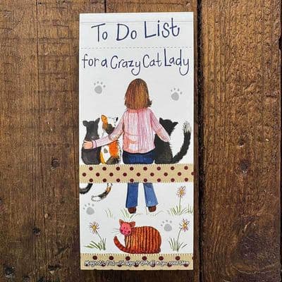 Alex Clark Crazy Cat Lady Magnetic To Do List – 100 Tearable Pages