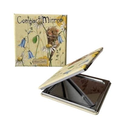 Alex Clark Fieldmouse & Flowers Compact Mirror – Double Magnifying Mirror