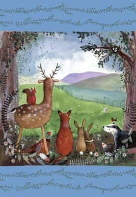 Alex Clark Forest Friends Tea Towel – 100% Cotton Woodland Animal Kitchen Towel