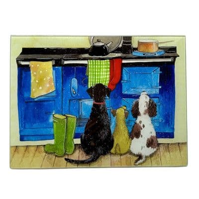 Alex Clark Hotdogs Toughened Glass Worktop Saver 30 x 40cm Kitchen Surface Protector