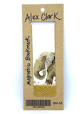 Alex Clark Nellie Magnetic Bookmark – Cute Elephant Page Marker, 8cm