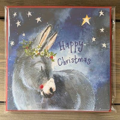 Alex Clark Pack of 5 Charity Christmas Cards with a Little Donkey design