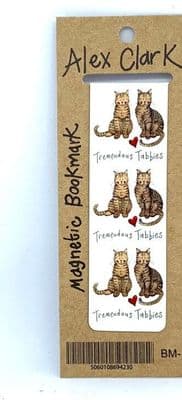 Alex Clark Tremendous Tabbies Magnetic Bookmark – Cute Cat Book Mark