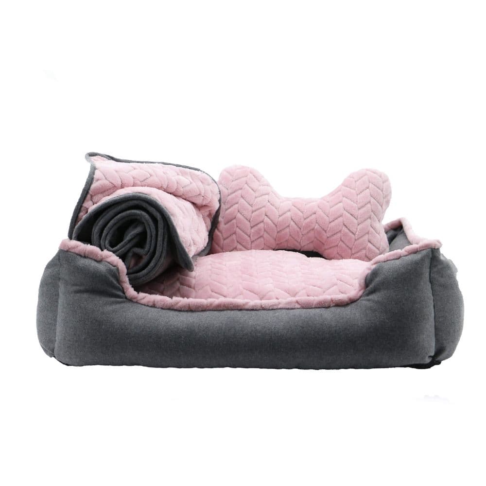 Ancol Dog Bed Set in Pink 60cm x 50cm Dog Accessory