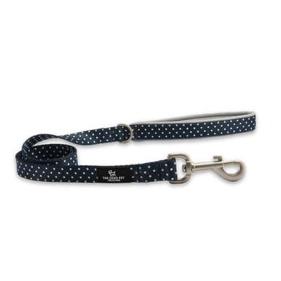 Ancol Eco Blue Polka Dot Dog Lead with Padded Handle – Recycled Fabric, Durable