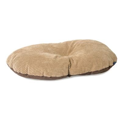 Ancol Faux Suede & Cord Dog Cushion Bed 45x35cm Small Washable Soft Plush UK Made