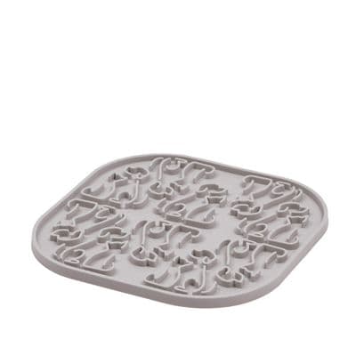 Ancol Grey Lickable Dog Mat – Non-Slip Enrichment Slow Feeding Mat 19cm