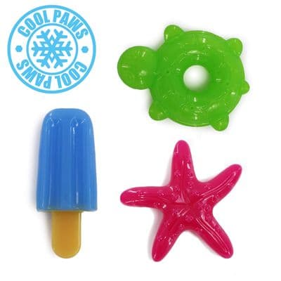Ancol Ice Lolly, Turtle & Starfish Cooling Toys, Dog Accessory