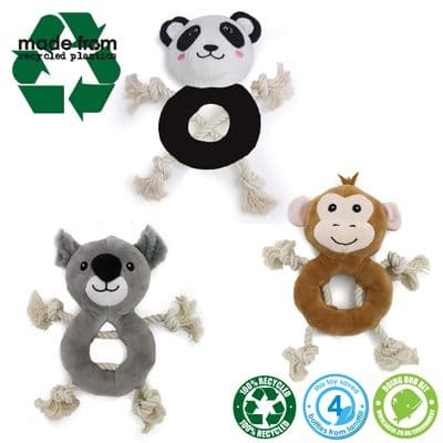 Ancol Koala, Monkey and Panda Dog Toys