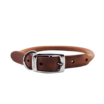 Ancol Latigo Round Collar Chestnut 28-36cm Size 3, Dog Accessory