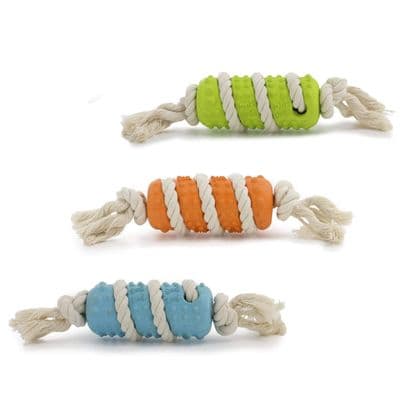 Ancol Made From Rice Tugger Dog Toy Eco Cotton Rope Dental Tug Toy