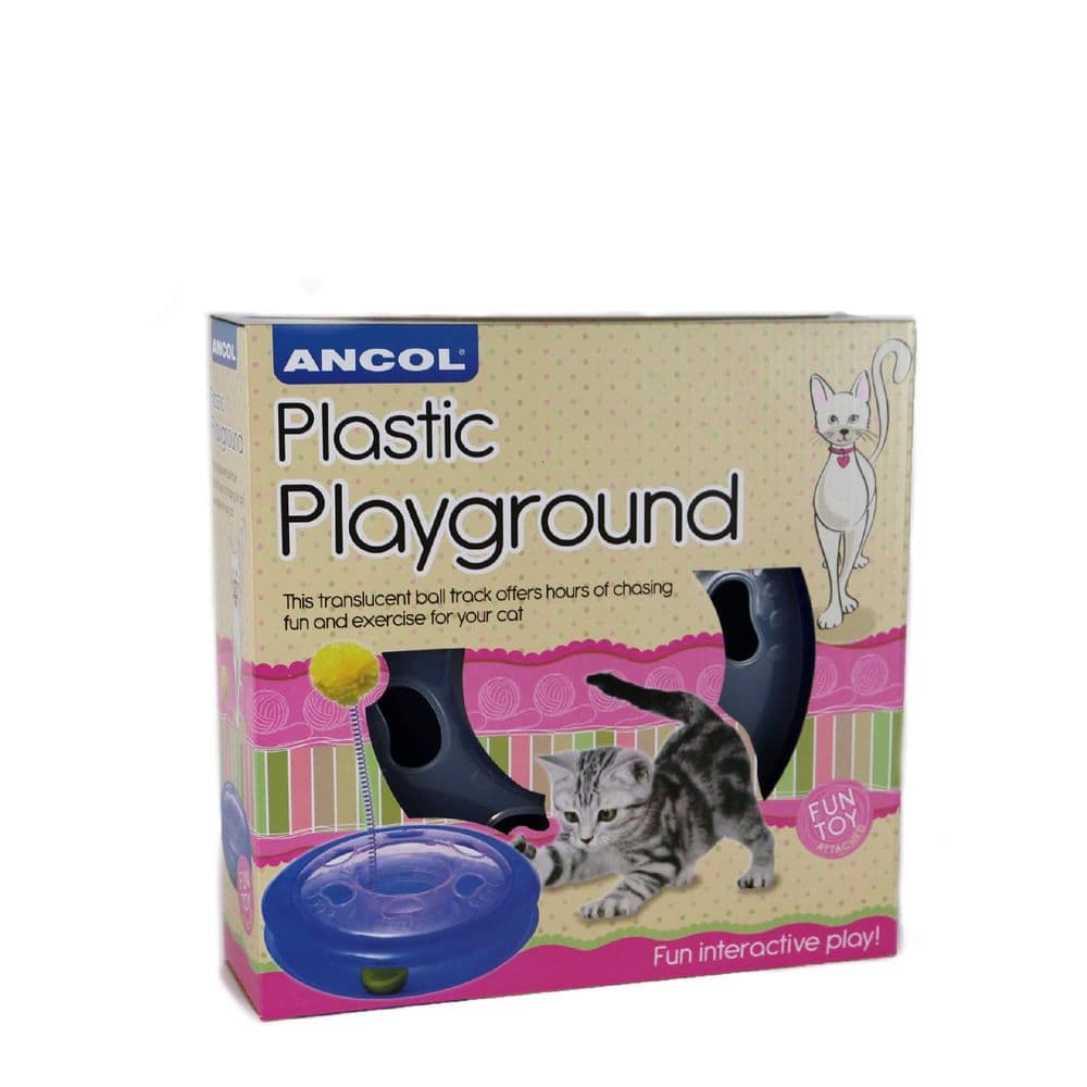 Ancol Plastic Playground Interactive Cat Ball Track Toy for Indoor Cats