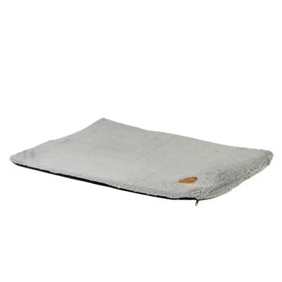 Ancol Sleepy Paws Grey Dog Crate Mat 76x53cm – Washable Medium Fleece Bed Pad