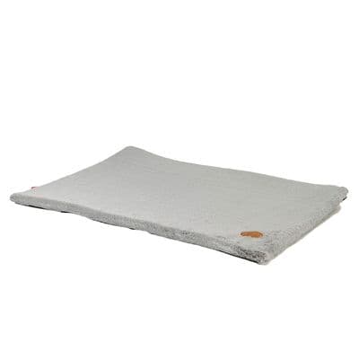 Ancol Sleepy Paws Grey Dog Crate Mat 92x61cm – Large Washable Fleece Bed Pad