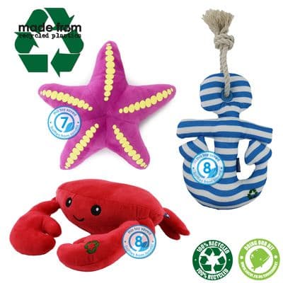 Ancol Starfish, Crab and Anchor Set, Dog Toys