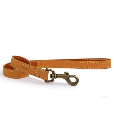 Ancol Timberwolf Leather Lead Mustard 60cm x 1.9cm, Dog Accessory