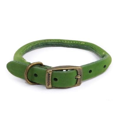Ancol Timberwolf Round Collar Green 28-36cm Size 3, Dog Accessory
