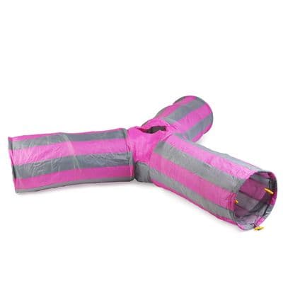 Ancol Y-Shaped Cat Tunnel 180cm Crinkle Play Tunnel | Interactive Cat Activity Tunnel UK
