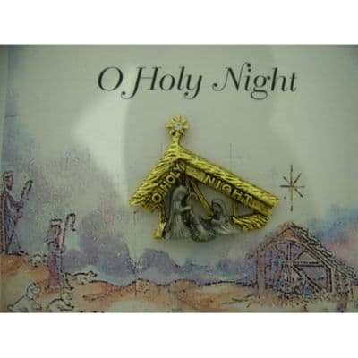 Austrian Crystal Pin Badge, O Holy Night