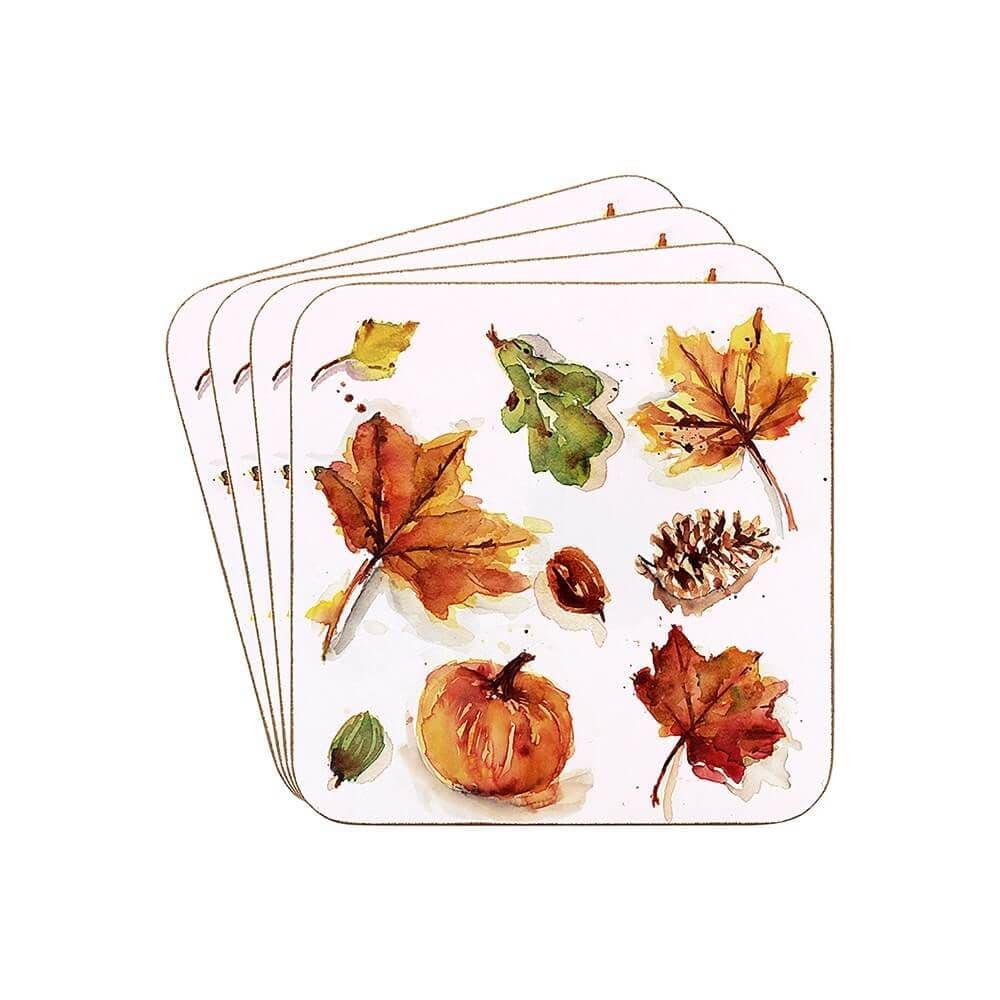 Autumn Leaves set of 4 coasters by the Jennifer Rose