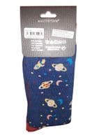 Bamboo Men’s One Size Blue Socks Planets