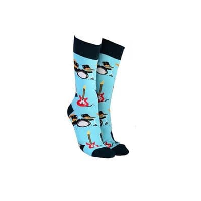 Blue Rock & Roll Cotton Ladies Socks – Sock Society UK One Size
