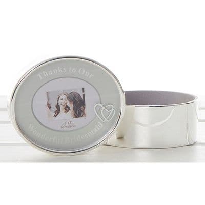 Bridesmaid Oval Keepsake Box Gift – Wedding Thank You Jewellery Trinket Box