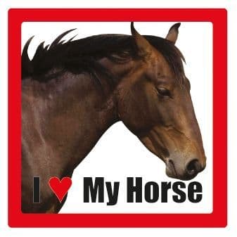 Brown Horse Square Ceramic Coaster