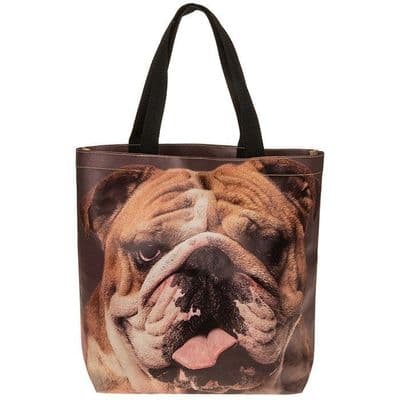 Bulldog Supermarket Bag – Cute Dog Print Reusable Shopping Tote