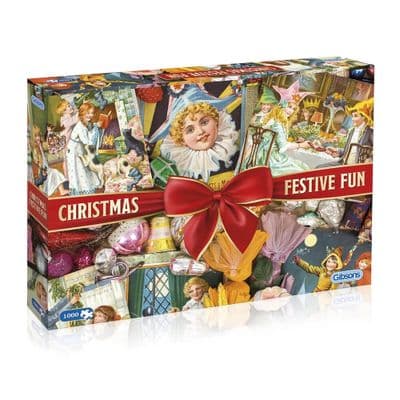 Christmas Festive Fun by Robert Opie 1000 Piece Gibsons Jigsaw