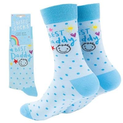 Daddy Scribble Cotton Socks – Soft Breathable Men’s One Size UK Design