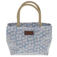 Daisies Pale Blue Wipe able Bag by Equilibrium