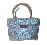Daisies Pale Blue Wipe able Bag by Equilibrium