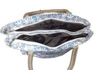 Daisies Pale Blue Wipe able Bag by Equilibrium