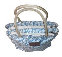 Daisies Pale Blue Wipe able Bag by Equilibrium
