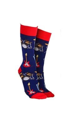 Dark Blue Rock & Roll Cotton Ladies Socks – Sock Society UK One Size