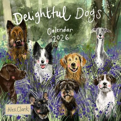 Delightful Dogs 2026 Calendar by Artist Alex Clark