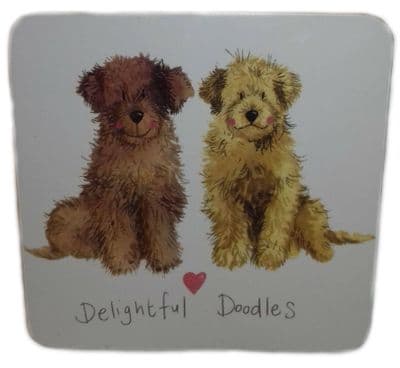 Delightful Doodles Corked Backed Coaster