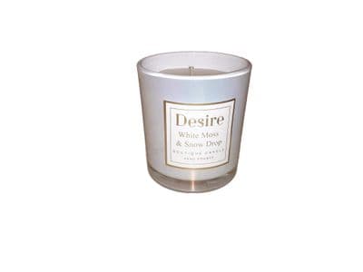 Desire White Moss & Snow Drop Hand Poured Candle
