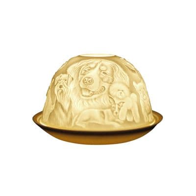 Dogs Nordic Lights Candle Shade and Plate