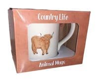 Embossed Highland Cow Mug, Country Life