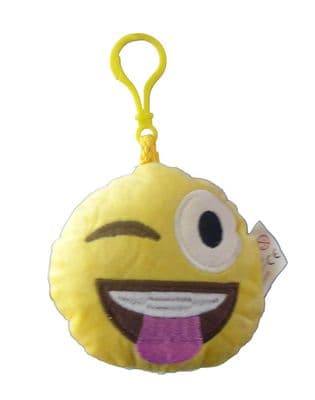Emoji Winking Tongue Out Plush